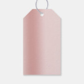 Blush Roze Ombre Goud Glam Confetti Cadeaulabel (Achterkant)