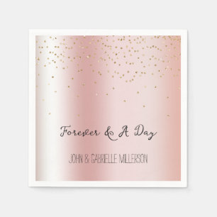 Blush Roze Ombre Goud Glam Confetti Servet