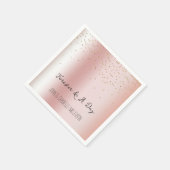 Blush Roze Ombre Goud Glam Confetti Servet (Hoek)