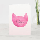 Blush roze ombre kat be Brave Inspirerend Kaart (Voorkant)