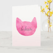 Blush roze ombre kat be Brave Inspirerend Kaart (Gele Bloem)