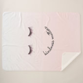 Blush roze ombre vriendelijkheid doet ertoe wimper sherpa deken (Voorkant (horizontaal))