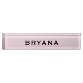 Blush roze ondergedompeld modern gepersonaliseerd  naambordje