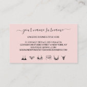 Blush roze onderkleding mode shop Lingerie Visitekaartje (Achterkant)
