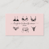 Blush roze onderkleding mode shop Lingerie Visitekaartje (Voorkant)
