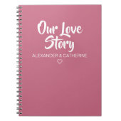 Blush roze ons artikel met liefdesartikelen notitieboek (Voorkant)