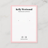 BLUSH ROZE OORBEL DISPLAY LOGO SOCIAAL PICTOGRAM VISITEKAARTJE (Voorkant)