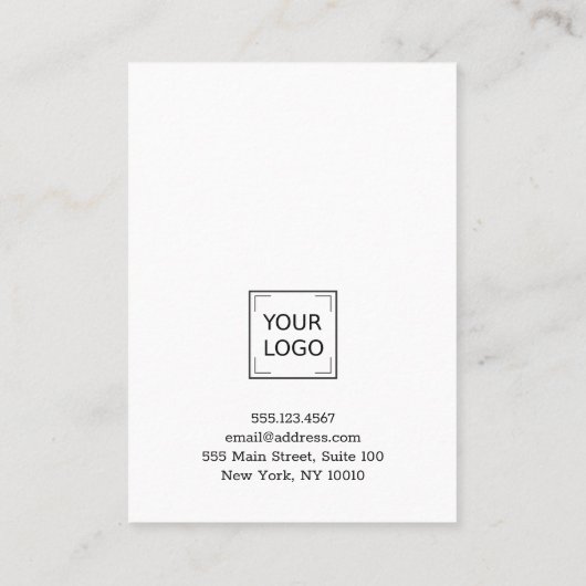 BLUSH ROZE OORBEL DISPLAY LOGO SOCIAAL PICTOGRAM VISITEKAARTJE (Achterkant)