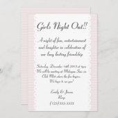 Blush Roze opgeruste meisjes negeren Uitnodiging (Voorkant / Achterkant)