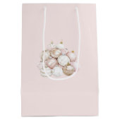 Blush roze Ornamenten kerst Medium Cadeauzakje (Achterkant)