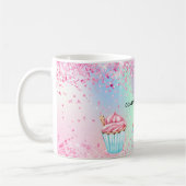Blush roze paarse bakglitter cupcakes logo koffiemok (Links)