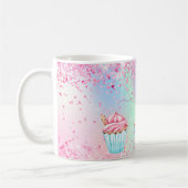 Blush roze paarse bakglitter cupcakes name koffiemok (Links)