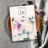 Blush Roze Paarse Bloemen Logo Oorbel Stud Houder Visitekaartje