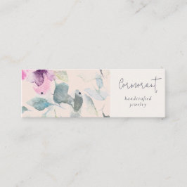 Blush Roze Paarse Floral Oorbel Stud Hoop Houder Mini Visitekaartje