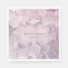 Blush roze paarse hortensia tuinfeest servet