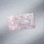 Blush Roze Paarse Hydrangea bloemenbewaar de datum Magnetisch Visitekaartje (Voorbeeld)