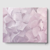 Blush Roze Paarse Hydrangea Zomer Bloemen Bruiloft Gastenboek (Achterkant)