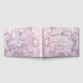 Blush Roze Paarse Hydrangea Zomer Bloemen Bruiloft Gastenboek (Volledig)