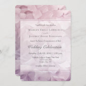 Blush Roze Paarse Hydrangea Zomer Bloemen Bruiloft Kaart (Voorkant / Achterkant)