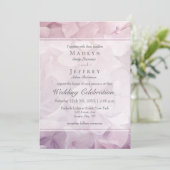 Blush Roze Paarse Hydrangea Zomerbruiloft Kaart (Staand voorkant)