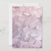 Blush Roze Paarse Hydrangea Zomertuin Bruiloft Kaart (Achterkant)