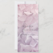 Blush Roze Paarse Hydrangea Zomertuin Bruiloft Kaart (Achterkant)