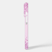 Blush roze paarse monogram naam Case-Mate iPhone case (Achterkant / Links)