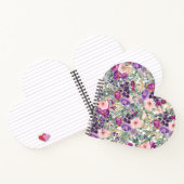 Blush Roze Paarse Waterverf Floral Sage Green Notitieboek (Binnen)