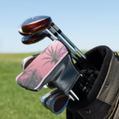 Blush roze palmbomen golfheadcover (Insitu)