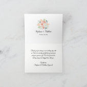 Blush Roze Pampas Bloemen Waterverf Bruiloft Bedankkaart (Binnen)