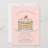 Blush roze pannenkoeken | Schattig meisje verjaard Kaart (Voorkant)