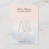 Blush roze parel parelmoer sieraden ring display visitekaartje (Voorkant)