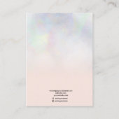 Blush roze parelkleurige sierjuwelen visitekaartje (Achterkant)