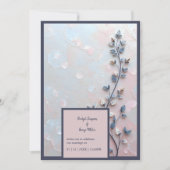 blush roze & pareltint botanische Branch bruiloft (Voorkant)