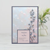 blush roze & pareltint botanische Branch bruiloft (Staand voorkant)
