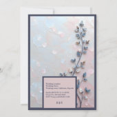 blush roze & pareltint botanische Branch bruiloft (Achterkant)