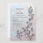 blush roze & pareltint botanische Branch bruiloft (Voorkant)