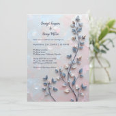 blush roze & pareltint botanische Branch bruiloft (Staand voorkant)