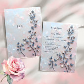 blush roze & pareltint botanische Branch bruiloft
