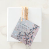 blush roze & pareltint botanische Branch bruiloft Bedankjes Labels (In situ)