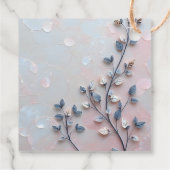 blush roze & pareltint botanische Branch bruiloft Bedankjes Labels (Achterkant)
