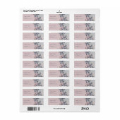 blush roze & pareltint botanische Branch bruiloft Etiket (Full Sheet)