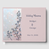 blush roze & pareltint botanische Branch bruiloft Gastenboek (Voorkant)