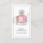 Blush Roze parfumflesfles Visitekaartje (Voorkant)