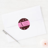 Blush Roze Pas Laatste en Voornaam Sticker aan (Envelop)