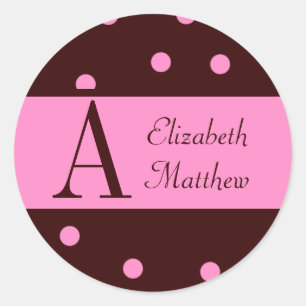 Blush Roze Pas Laatste en Voornaam Sticker aan