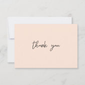 Blush roze pasta bedankkaart (Voorkant)