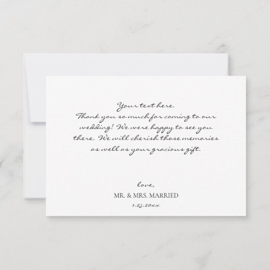 Blush roze pasta bedankkaart (Achterkant)