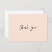 Blush roze pasta bedankkaart (Voorkant / Achterkant)