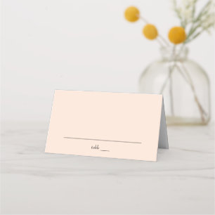 Blush roze pasta plaatskaartje